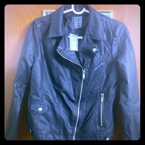 Black leather jacket